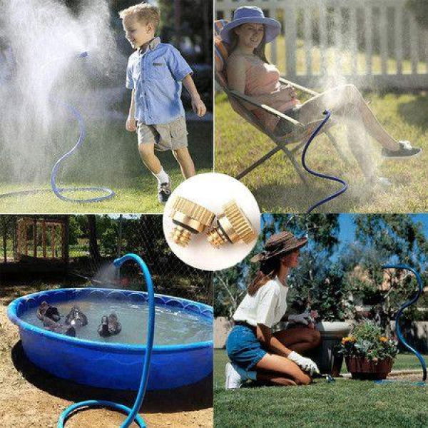 Flex Outdoor Water Mist 6.5ft Sprinkler Hose Cooling System.