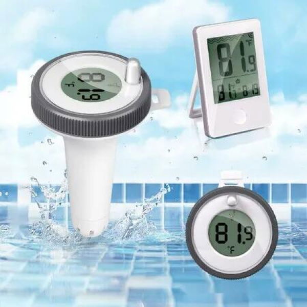 Floating Digital Pool Thermometer: Wireless Thermometer Easy Temperature Reading for Pool, Spa, Tubs and Ponds