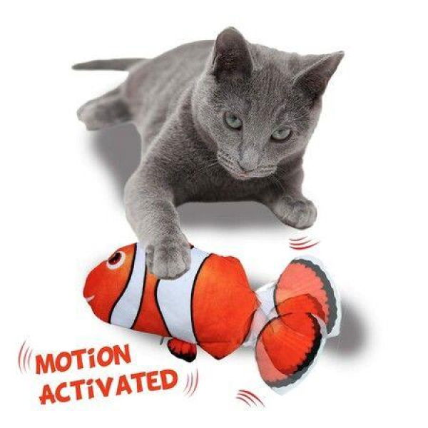 Flopping Fish Cat Toy 30cm Electric Moving Cat Toy Vibrating Toy Interactive Pet Fun Toy Emotion Exercise