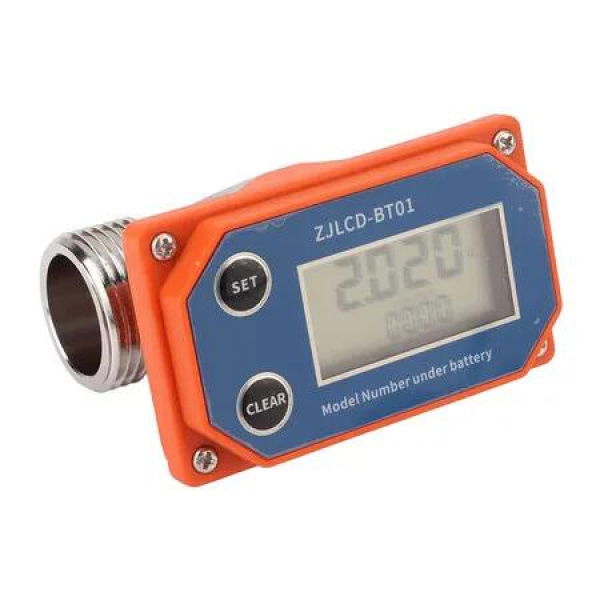Flow Meter Turbine Stainless Steel Digital Display Gallon Litre Acid Alkali Resistant Sensor Farmland Irrigation Water