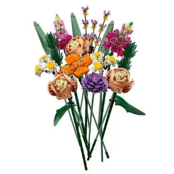 Flower Bouquet Bricks with LED lighting Kit, compatible with 10280 for adult ,Vase NOT include