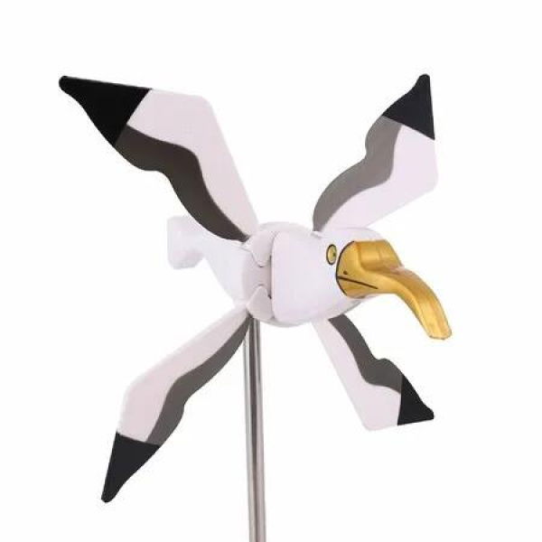 Flying Seagull Windmill Spinner Whirligig Outdoor Yard Decor,Striking Garden Ornament,Wind Powered Seagull Design For Lawn And Garden Decoration