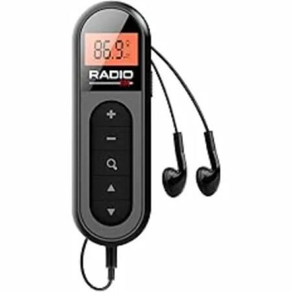 FM Portable Radio, Rechargeable Pocket Radio with Best Reception Digital Tuning, LCD Screen,Belt Clip, Stereo Sound Earphone Jack for Gym, Jogging