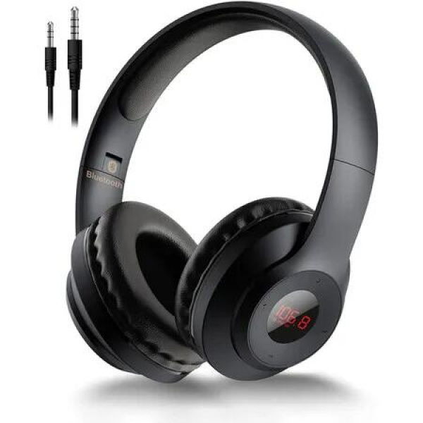 FM Radio Headphones, Built-in Microphone, Rechargeable and Portable Radio Headset for Jogging, Cycling, Mowing