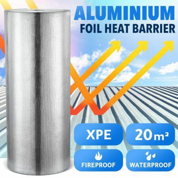 Foil Heat Barrier Reflective Roofing Cell Insulation Rolls Shield Radiant Wall Attic Loft Ceiling Window Aluminium XPE 90x2223cm 20sq M