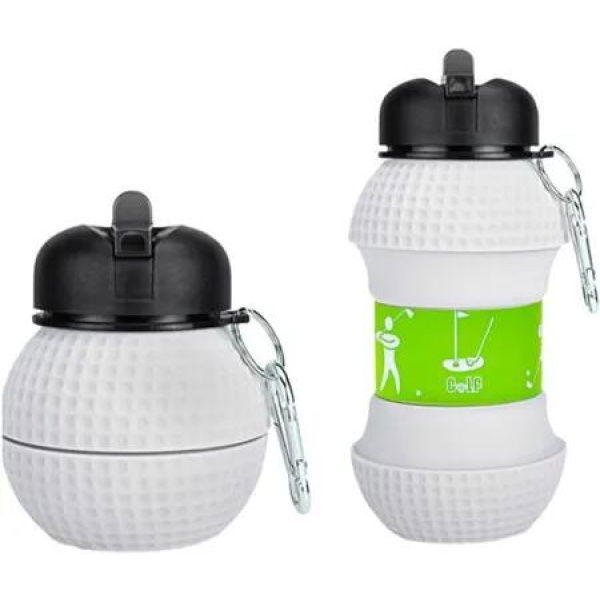 Foldable 550ML Golf Water Bottles Portable Sports Bottle Outdoor Sports Golf Ball Shaped Water Cup Bottle