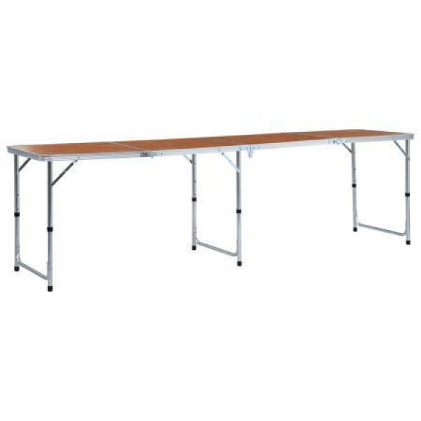 Foldable Camping Table Aluminium 240x60 Cm