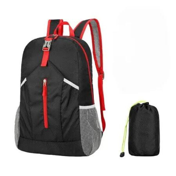 Foldable Hiking Backpack,Packable Ultra Lightweight Hiking Backpack,For Men Women Travel Camping Outdoor Backpack Color Black
