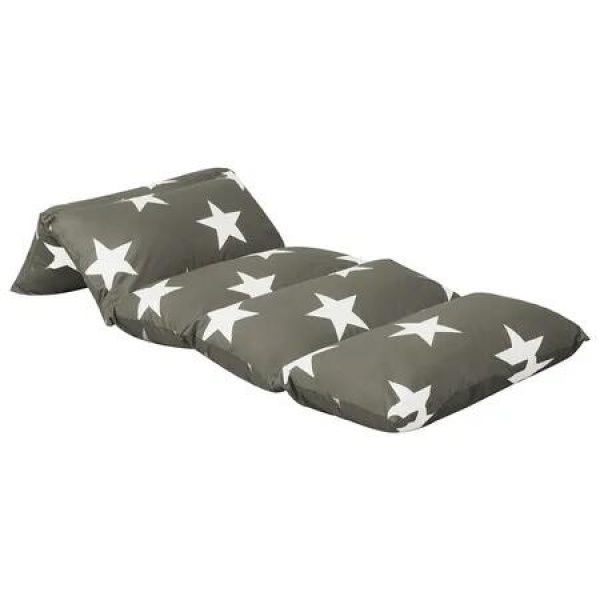 Foldable Mattress Kids Pillow Dark grey Large