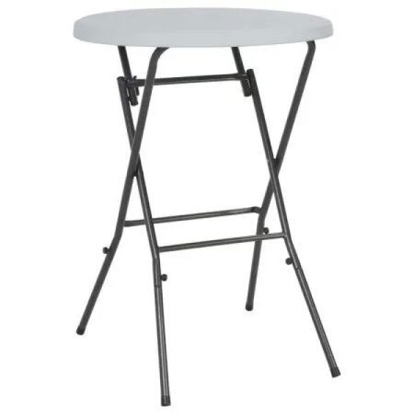 Folding Bar Table White 80x110 cm HDPE