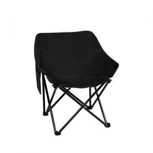 Folding Camping Moon Chair Lightweight Black