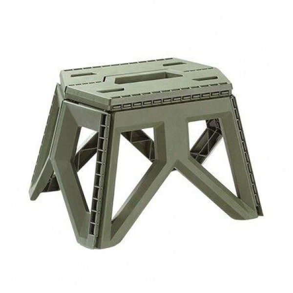 Folding Fishing Chair Camping Stool Portable Kids Stool Ultra-Light Stool Portable Plastic Camping Step Stool -Army Green