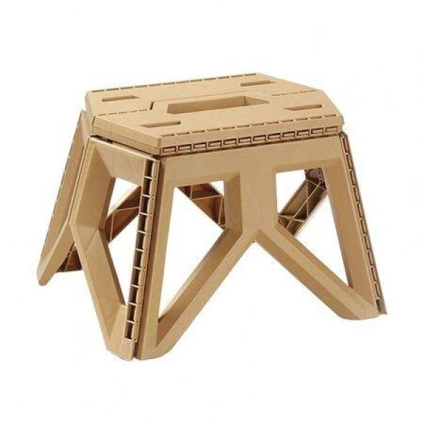 Folding Fishing Chair Camping Stool Portable Kids Stool Ultra-Light Stool Portable Plastic Camping Step Stool -Khaki