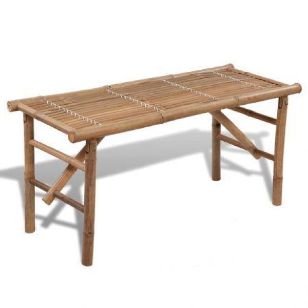 Folding Garden Bench 118 Cm Bamboo