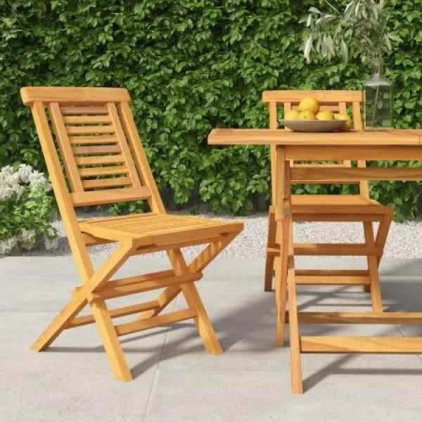 Folding Garden Chairs 2 pcs 47x63x90 cm Solid Wood Teak