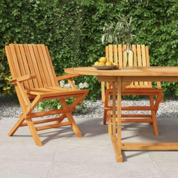 Folding Garden Chairs 2 Pcs 61x67x90 Cm Solid Wood Teak