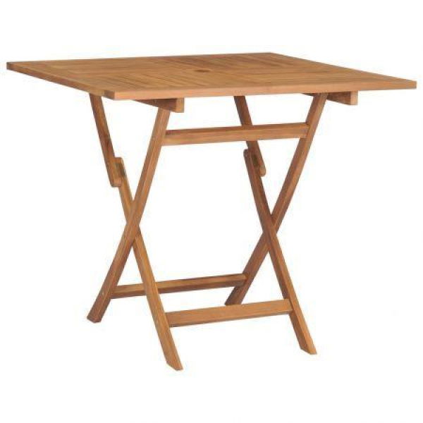 Folding Garden Table 85x85x76 Cm Solid Teak Wood