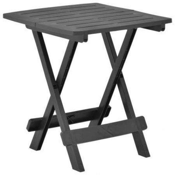 Folding Garden Table Anthracite 45x43x50 Cm Plastic