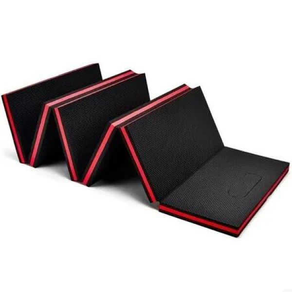 Folding Mechanics EVA Mat Kneeling Pad for Oil Absorption in Workouts,Red