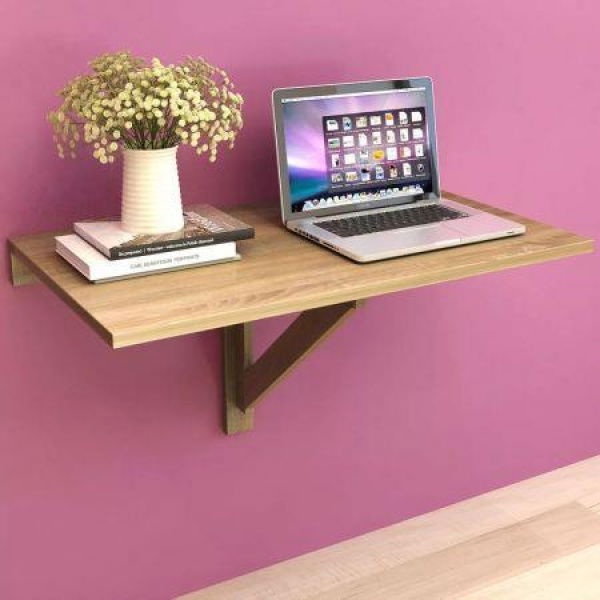 Folding Wall Table Oak 100x60 Cm