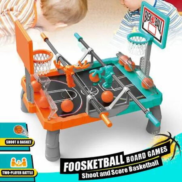 Foosketball Board Games Foosball Basketball Table Game Playset Toys Kids Play Ground Football Shoot Score Gaming Family Party Activity Centre