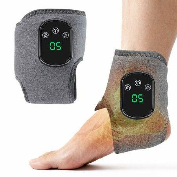 Foot Massager 2-in-1 Warming Wrap Relax & Renew Foot & Ankle Massager with 3 Modes & 5 Heat Levels