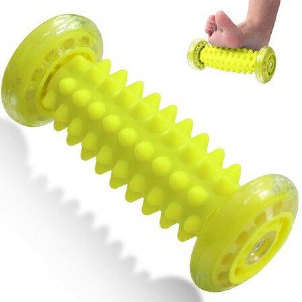 Foot Massager Roller For Relief Plantar Fasciitis Deep Tissue Muscle Massager Roller For Foot Arch Pain Heel Pain-Yellow