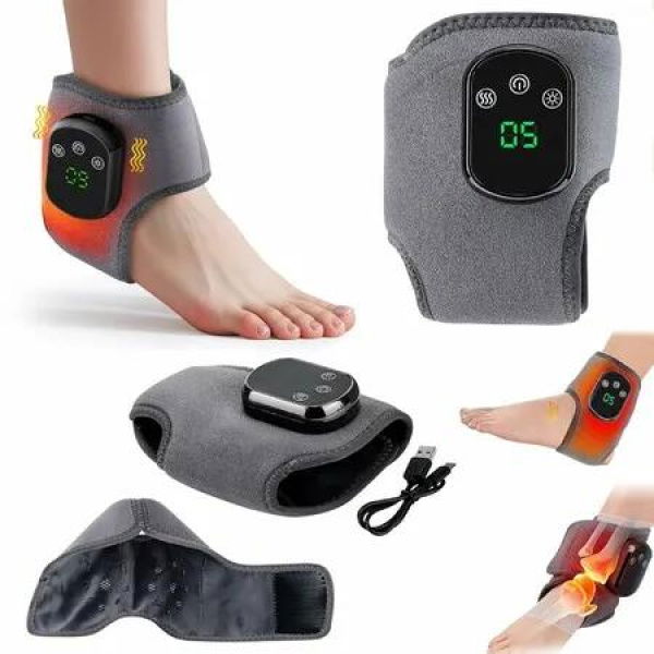 Foot Massager,3-in-1 Wireless Heated Compression Feet and Ankle Massager,with Heat,Deep Kneading & Air Pressure (1 pcs)