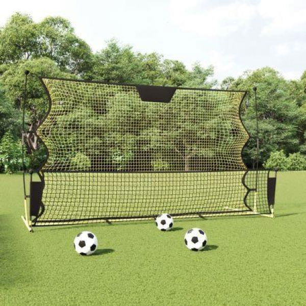 Football Rebounder Net Black And Yellow 183x85x120 Cm Polyester