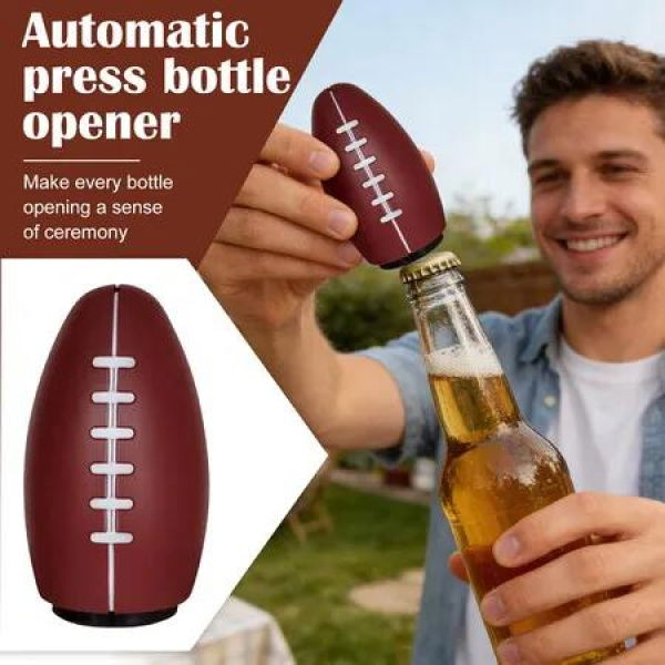 Football Shape Beer Bottle Opener Automatic Creative Soccer Design Can Opener For Birthday Party Kitchen Tools