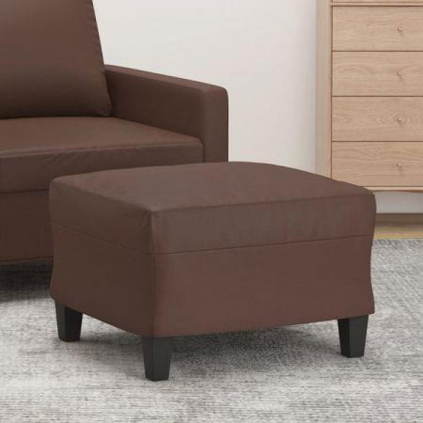 Footstool Brown 60x50x41 Cm Faux Leather