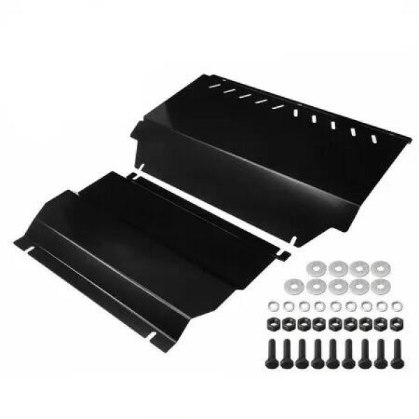 For Mitsubishi Triton ML MN 2006-2015 3mm Bash Plate 2Pcs Powder Coated Black HEAVY DUTY