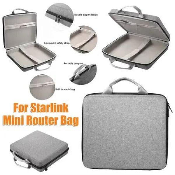 For Starlink Mini Outdoor Router Carry Case Shockproof Zippered Travel Case Satellite Receiver Protective Bag Gift for Friend