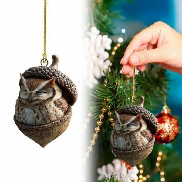 Forest Animal Acorn Ornaments Cozy Forest Christmas Ornaments,2026 Pine Cone Animal Decoration,Woodland Creature Hanging Ornament