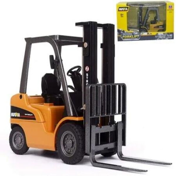 Forklift Toy 1:50 Scale Alloy Model Warehouse Truck Engineering Construction Vehicle High Detail Boys Birthday Gift