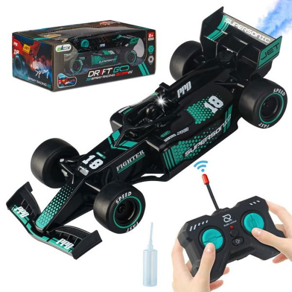 Formula 1 Remote Control Car For Boys F1 Fast RC Car & Cool Indoor Outdoor Toys For Kids 1:18 Scale High Speed Hobby RC Spray Racing Cars Birthday Gifts For Age 3+