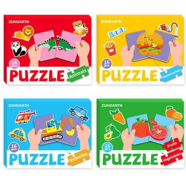 Four Piece Puzzle Set for Children Complete The Word Puzzle Cards Double Sided Matching Puzzle Pieces Learning Toys