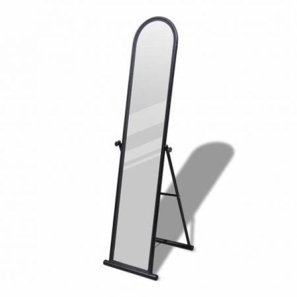 Free Standing Floor Mirror Full Length Rectangular Black