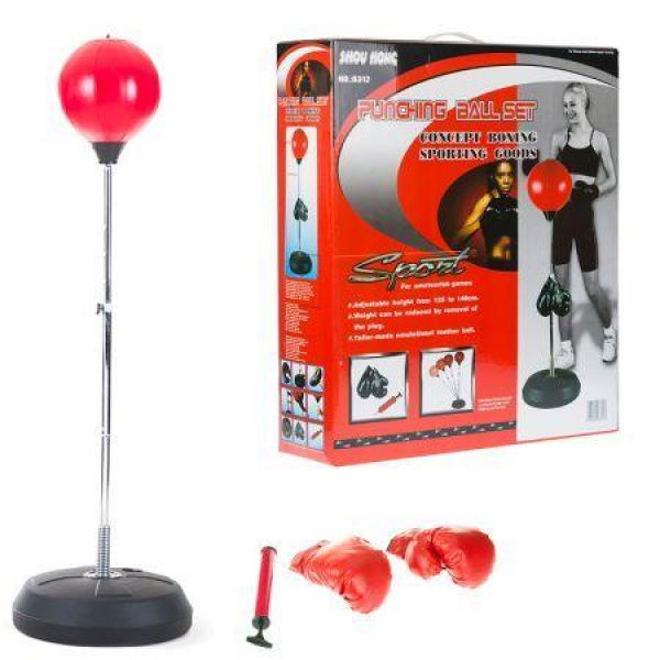 Freestanding Boxing Speed Ball Punching Ball Gloves Set