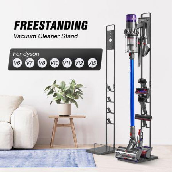 Freestanding Dyson Cordless Vacuum Cleaner Metal Stand Rack Hook V6 V7 V8 V10 V11 V12 V15 Grey