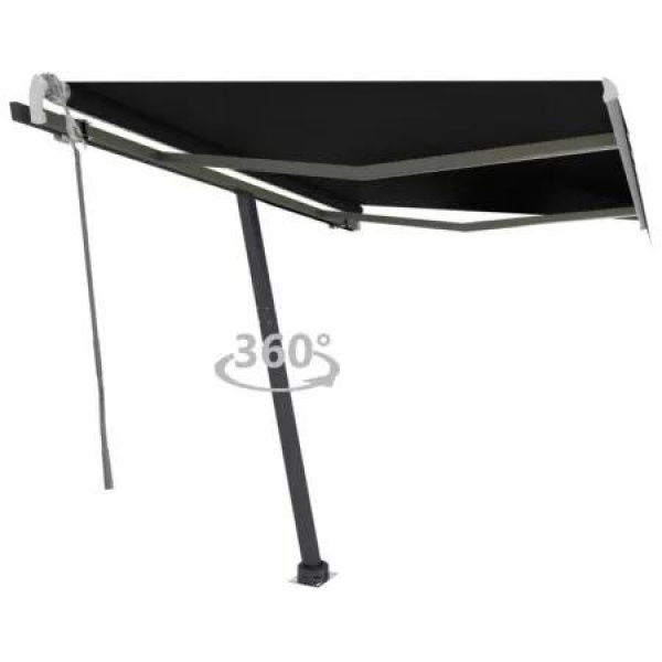 Freestanding Manual Retractable Awning 350x250 cm Anthracite