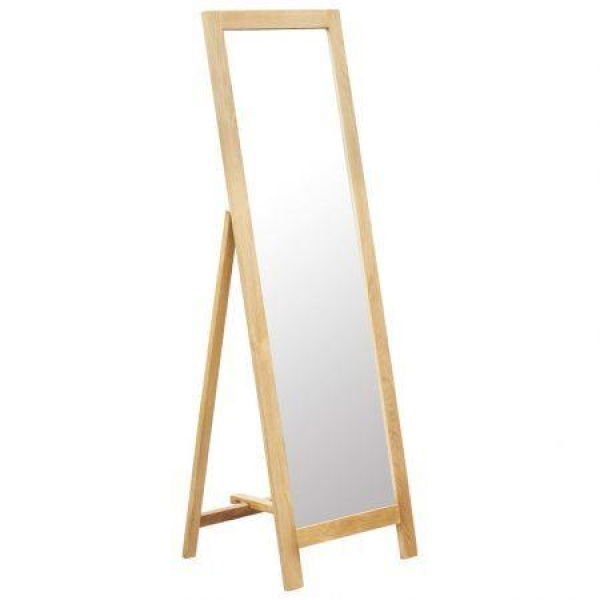 Freestanding Mirror 48x46.5x150 Cm Solid Oak Wood