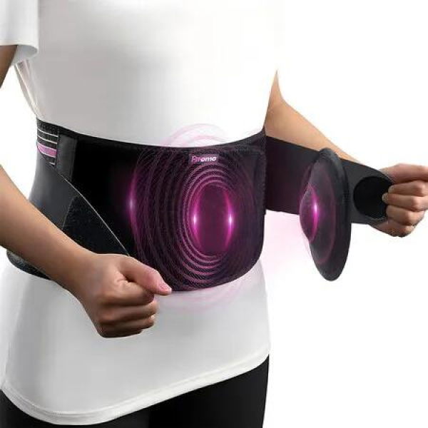 Front Wearing Umbilical Hernia Belt, Unisex, 3D Dome Shaped Hernia Support Pad, Lenght 120CM, Adjustable with Removable Pads and Extra Straps