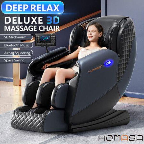 Full Body Massage Chair 3D Zero Gravity Deep Tissue Shiatsu Therapy Massager Electric For Back Neck Head Leg Shoulder Foot