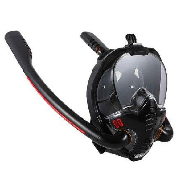 Full-Face Silicone Snorkel Mask For Men Women Adults And Youth Use (Size L/XL)