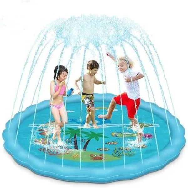 Fun Summer 3-in-1 Splash Pad, Sprinkler and Wading Pool for Kids and Dogs: Fun, Refreshing, and Easy to Use