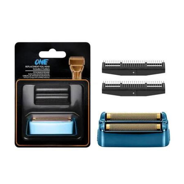 FX79RF2G Replacement Foil and Cutters for BaBylissPRO FXONE Double Foil Stick Shaver, Hypoallergenic Extra-close Shaver Replacement Head, Blue