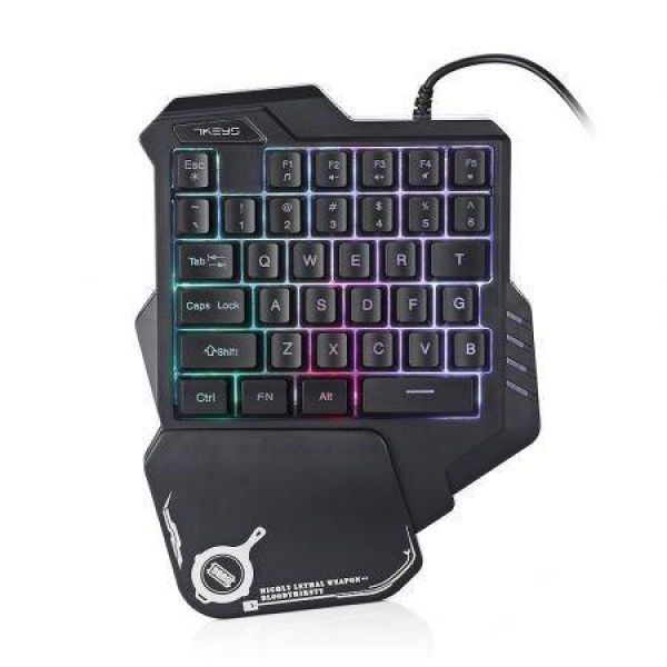 G30 Wired Gaming Keypad With LED Backlight 35 Keys One-handed Membrane Keyboard