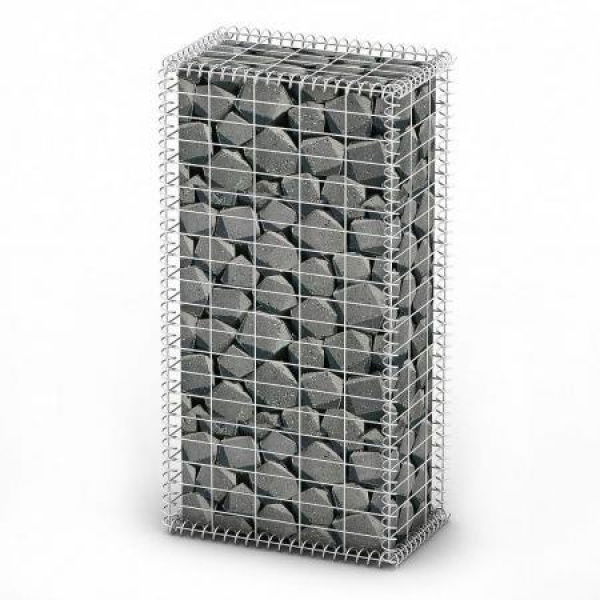 Gabion Basket With Lids Galvanised Wire 100x50x30 Cm