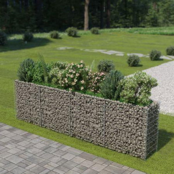 Gabion Planter Galvanised Steel 360x50x100 Cm